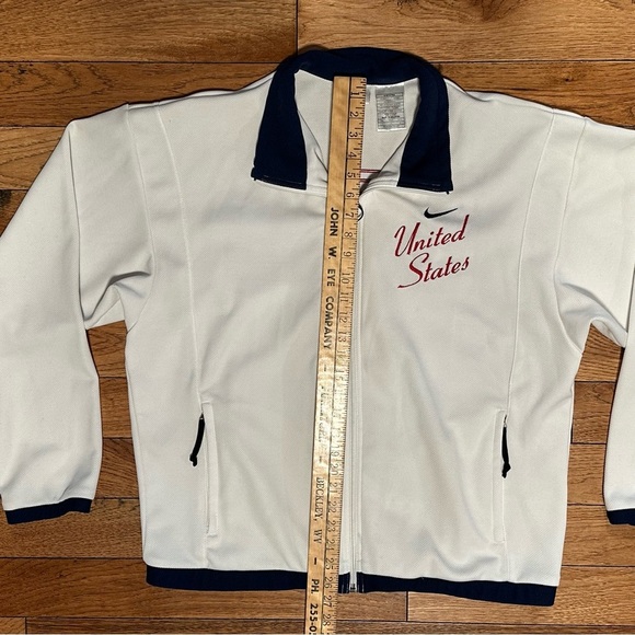 Vintage 90s Nike Jacket Men's Zip USA Olympics 1996 Atlanta Track & Field Large - Picture 11 of 14